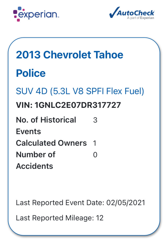 2013 Chevrolet Tahoe For Sale Police Cruiser 2WD 5 Passenger - Image 19