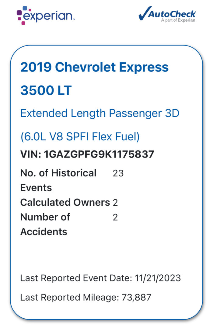 2019 Chevrolet Express For Sale 3500 LT Extended 12-Passenger Van - Image 3