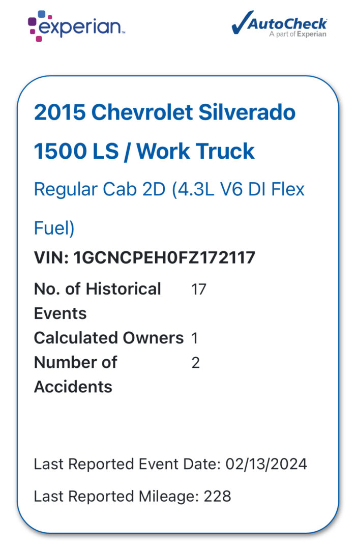 2015 Chevrolet Silverado For Sale 1500 Regular Cab WT 2WD - Image 3