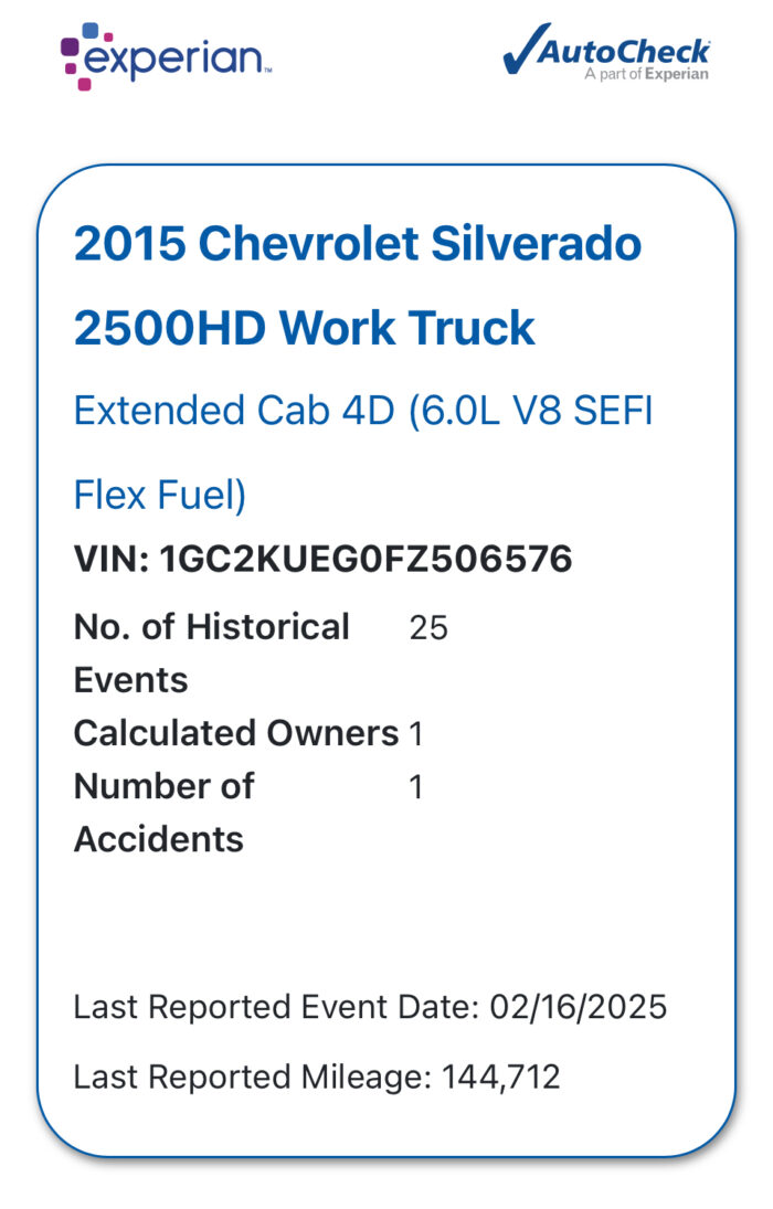 2015 Chevrolet Silverado 2500HD For Sale 4WD Double Cab Work Truck - Image 20