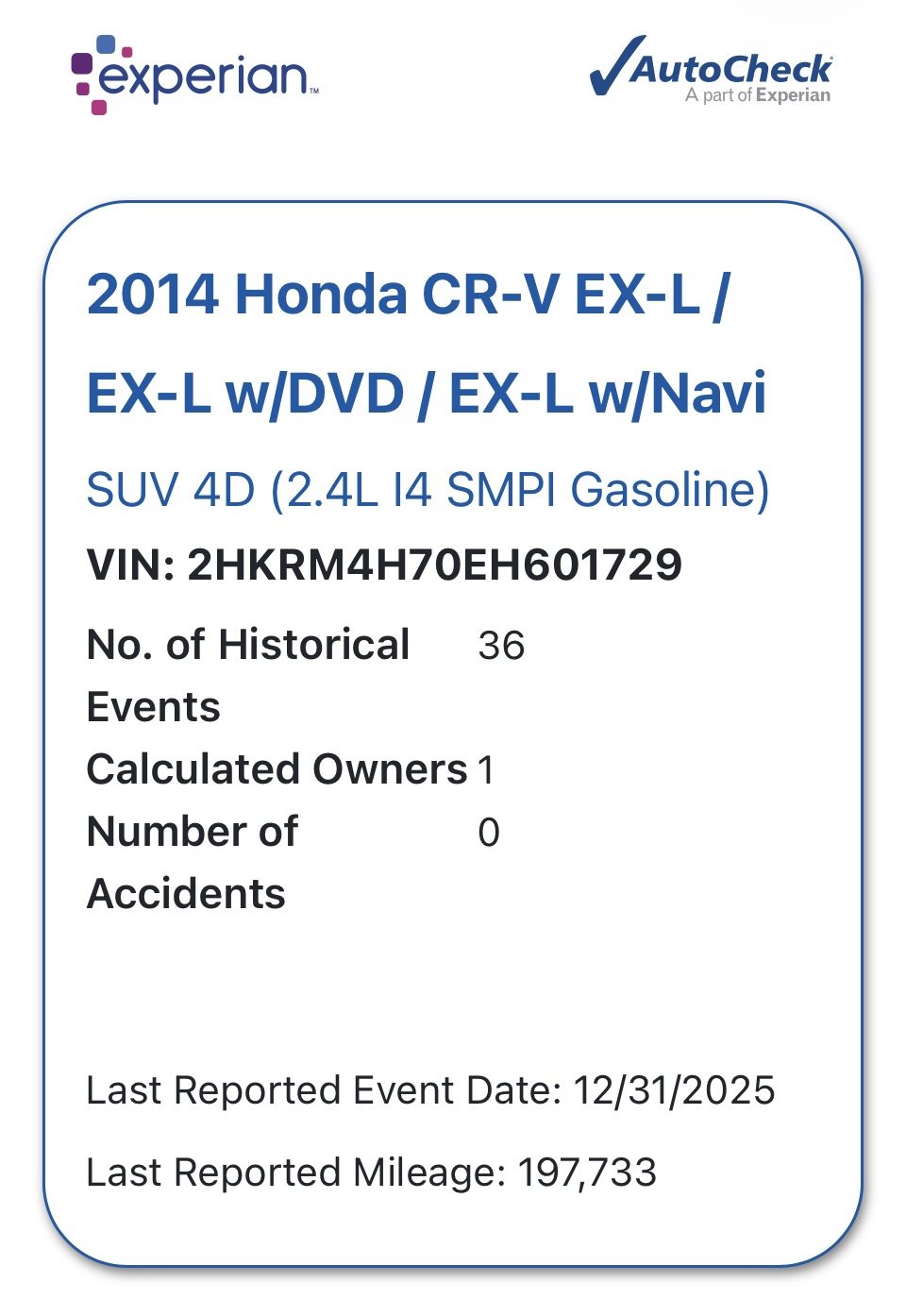 2014 Honda CR-V For Sale EX-L AWD - Image 20