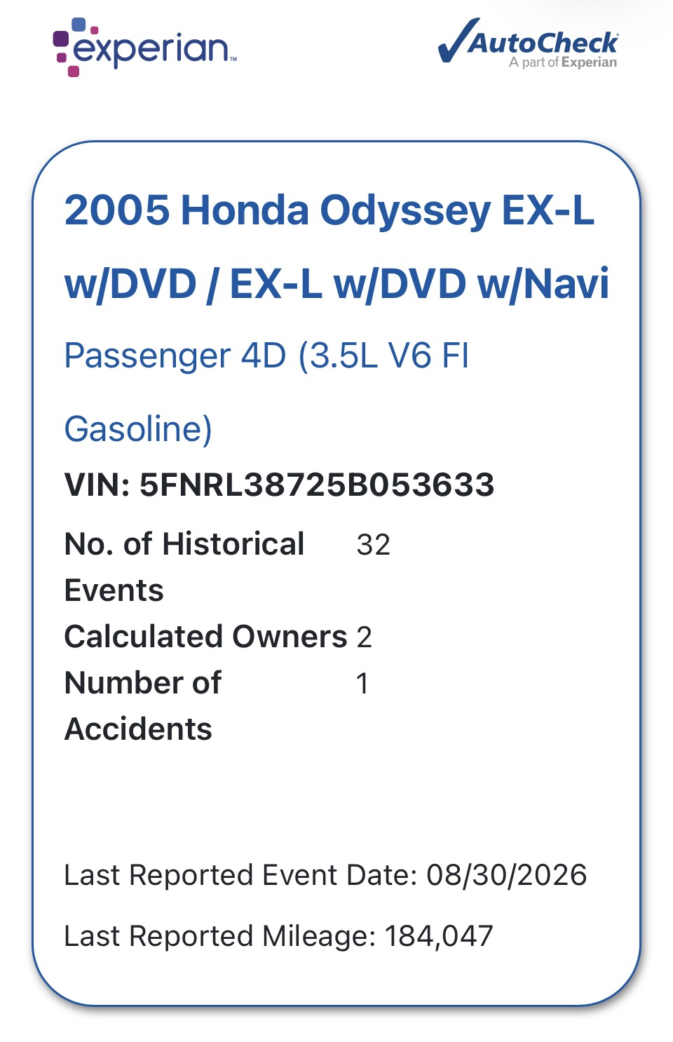 2005 Honda Odyssey For Sale EX-L w/ DVD - Image 18